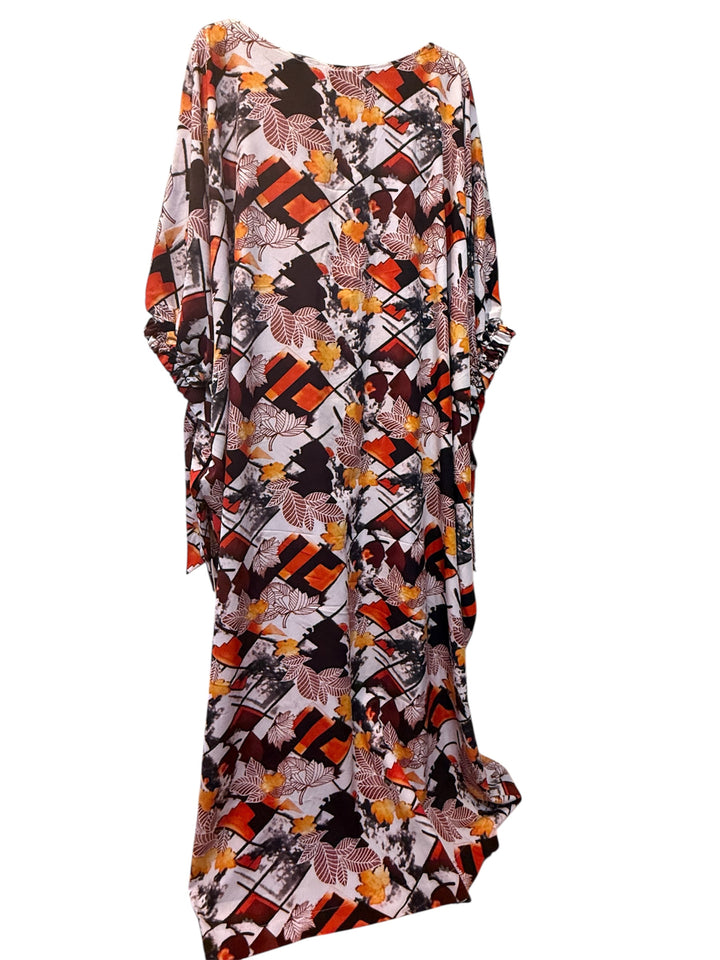 Flowered Crepe Materia Kaftan For Women