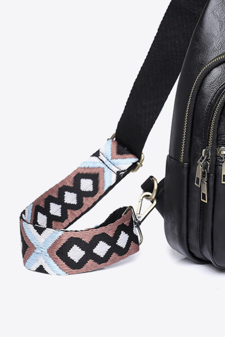 PU Leather Sling Bag