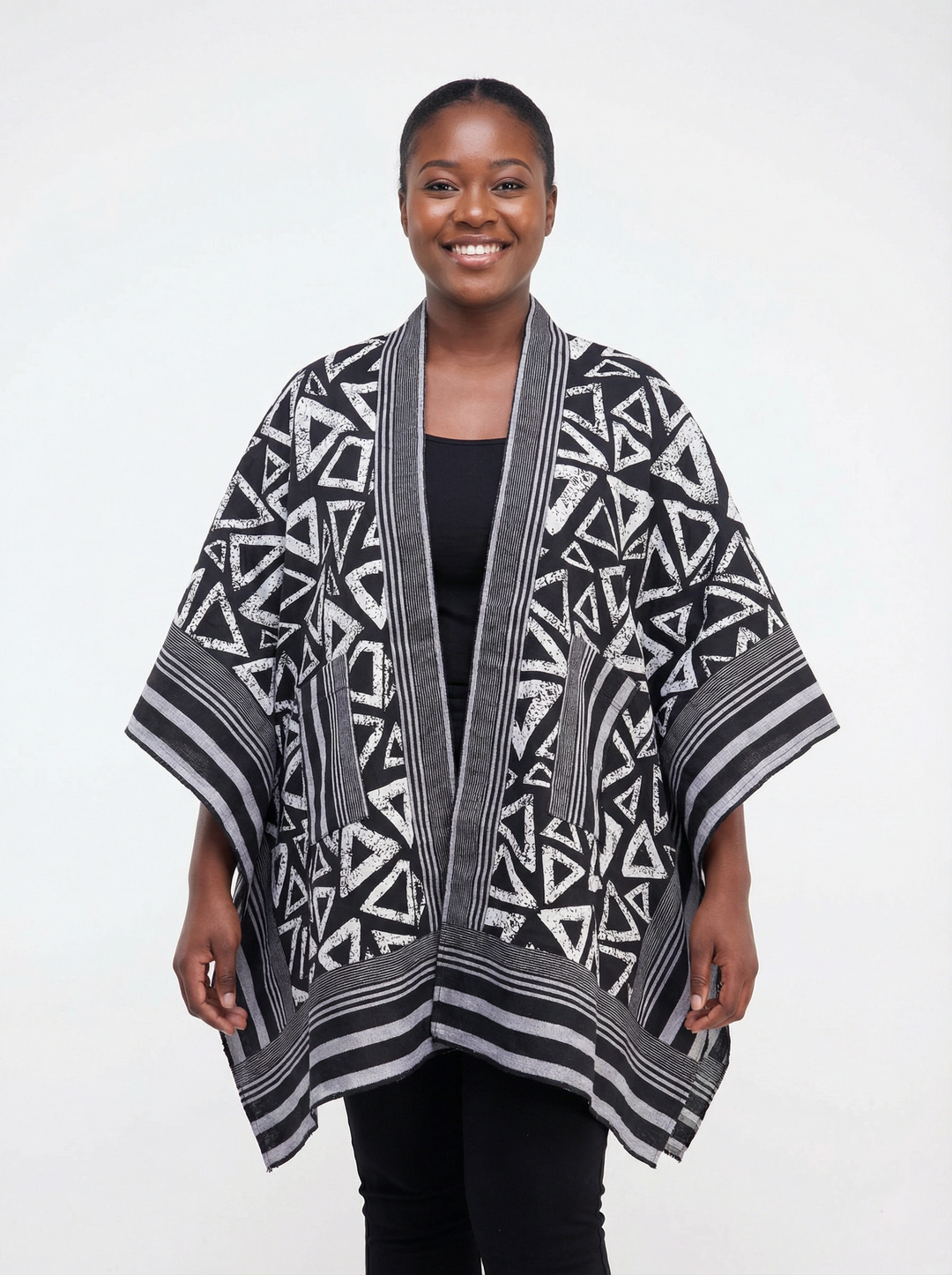 COMBINATION OF ASOOKE AND ANKARA KIMONO