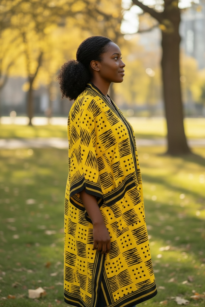 COMBINATION OF ASOOKE AND ANKARA KIMONO