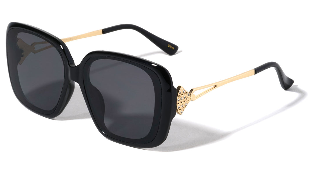 Metallic Square Fashion Sunglasses