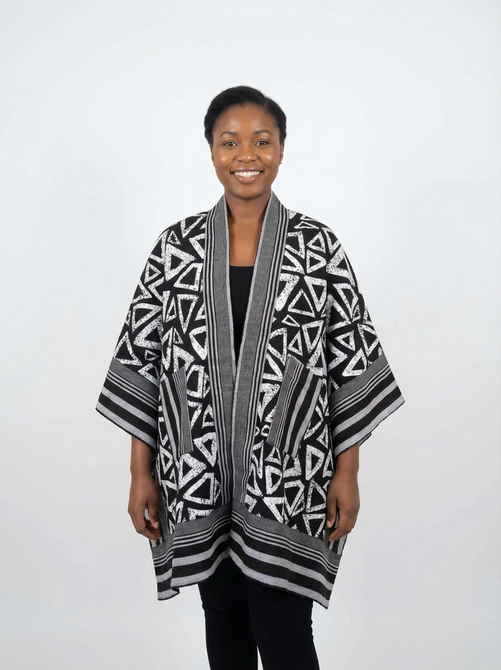 COMBINATION OF ASOOKE AND ANKARA KIMONO