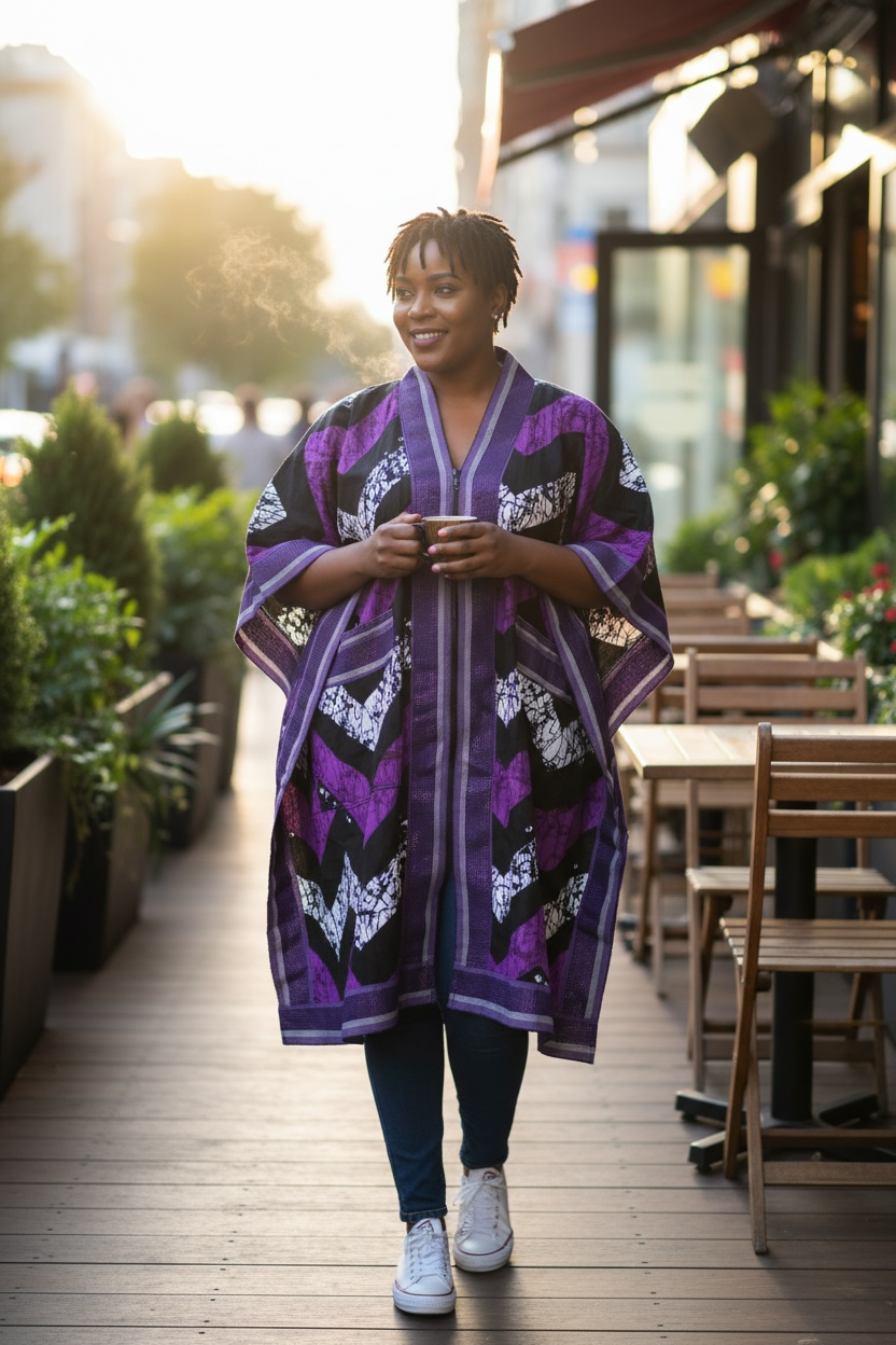 COMBINATION OF ASOOKE AND ANKARA KIMONO