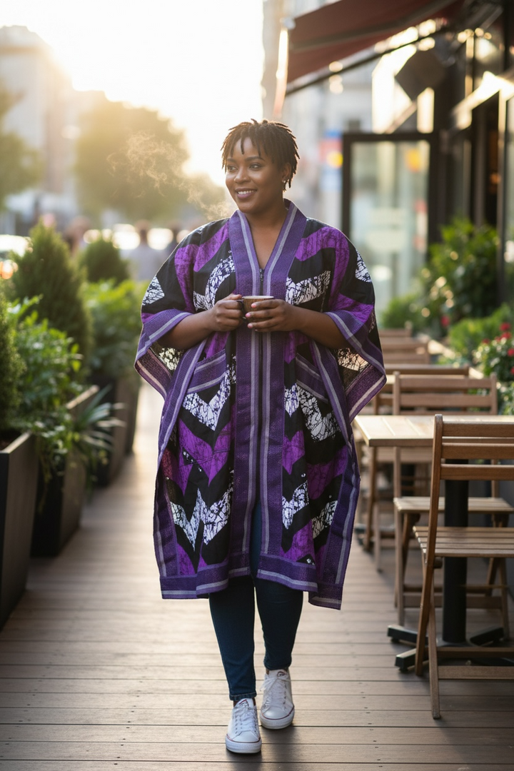 COMBINATION OF ASOOKE AND ANKARA KIMONO