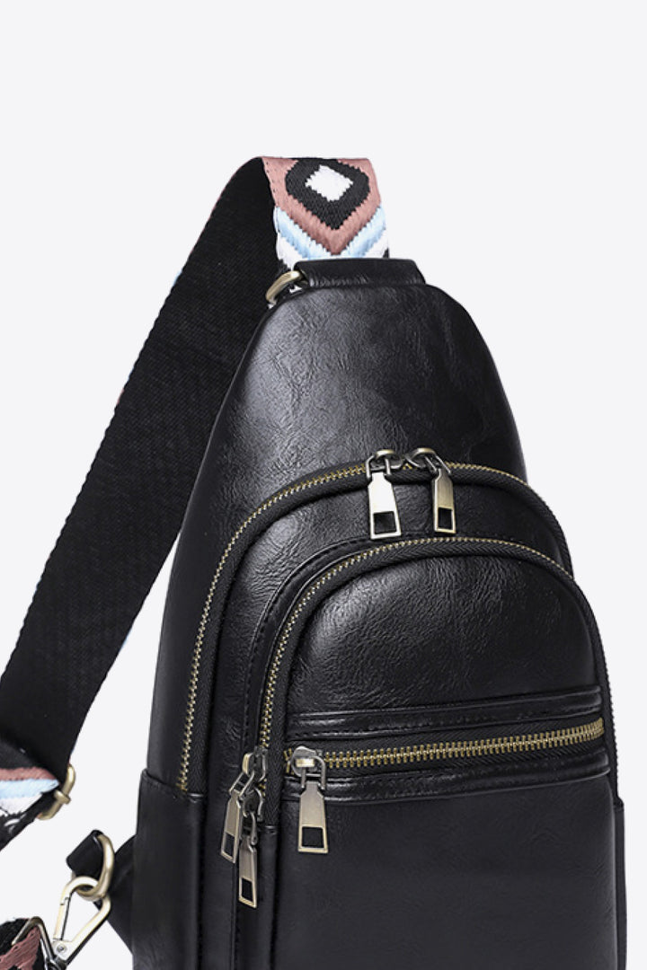 PU Leather Sling Bag