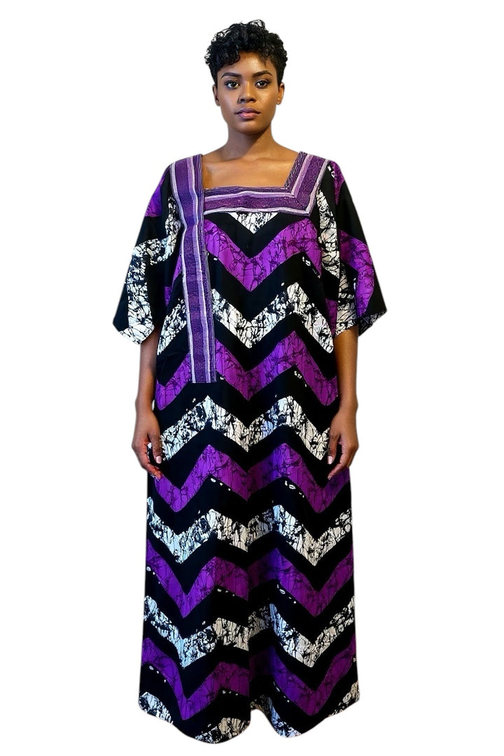 AFRICAN WAX PRINTS ANKARA BOUBOU GOWN STYLE MAXI KAFTAN
