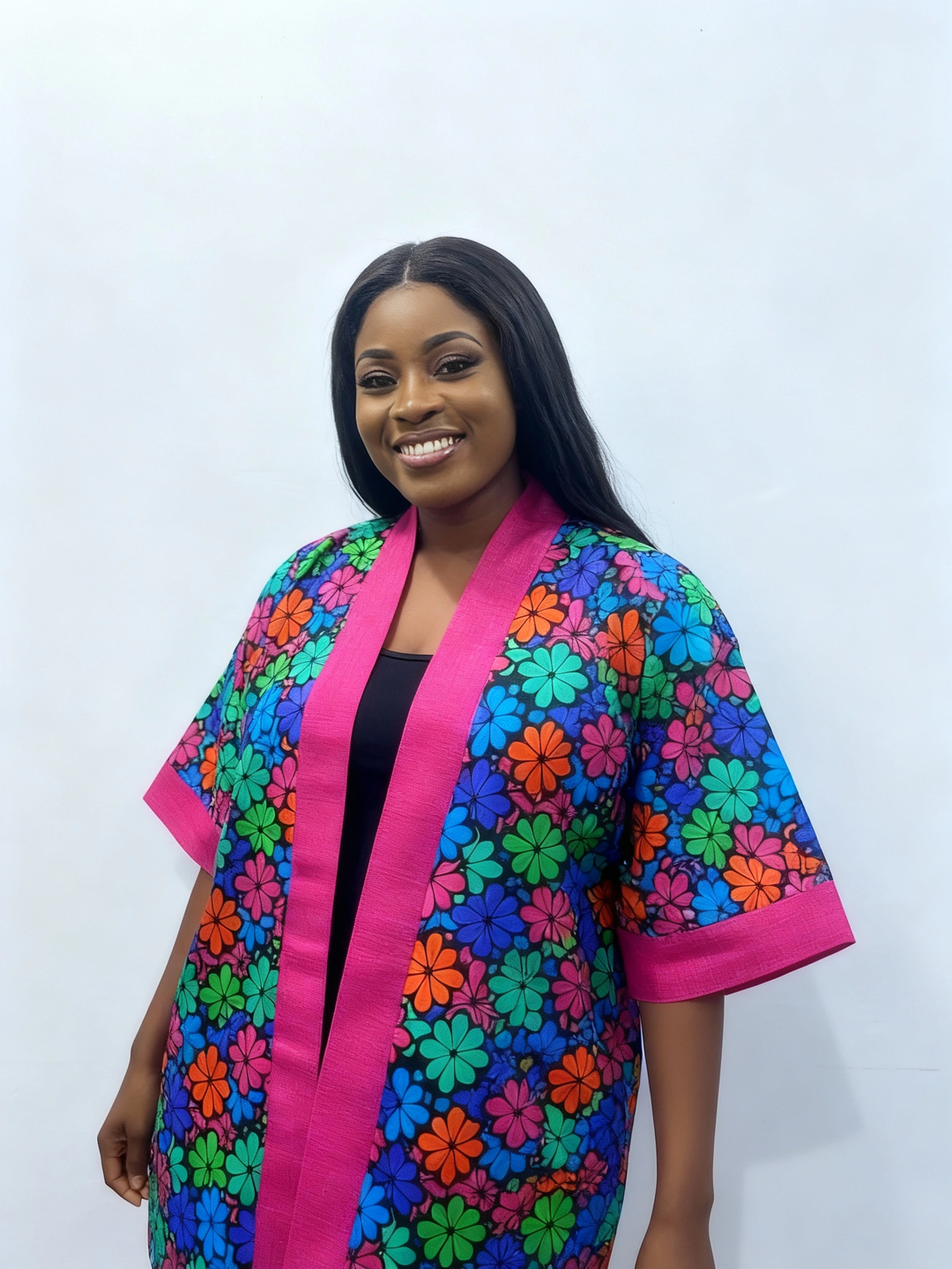 Combination of Asooke and Ankara Kimono