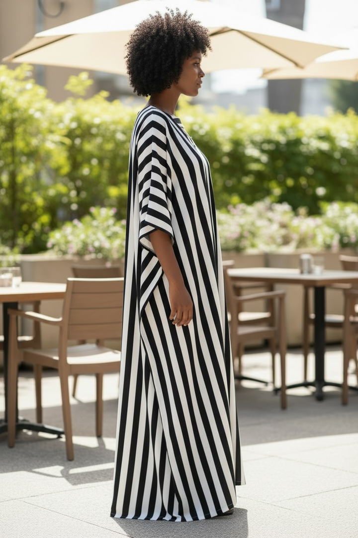 FLOWERED MATERIAL KAFTAN FOR WOMEN