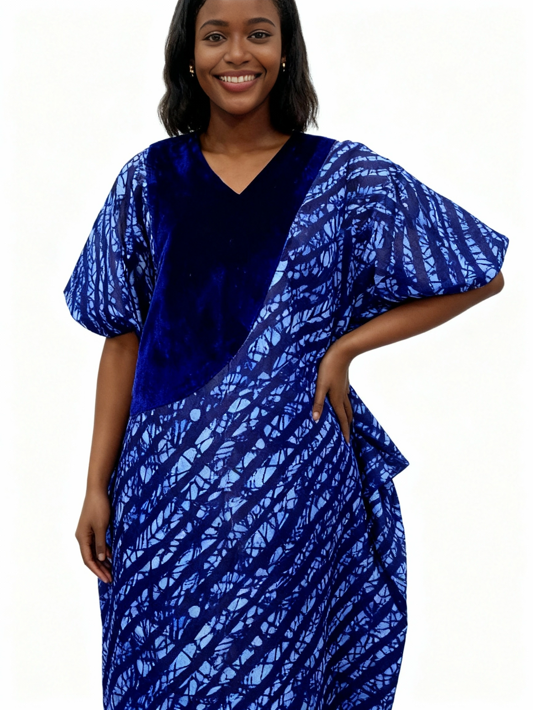 AFRICAN WAX PRINTS ANKARA BOUBOU GOWN STYLE MAXI KAFTAN