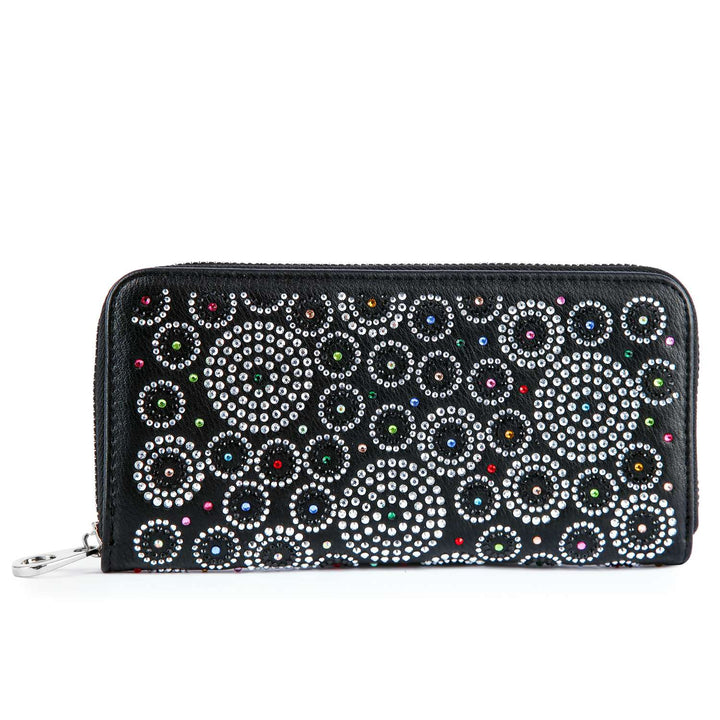 Colorful Pattern Rhinestone Wallet