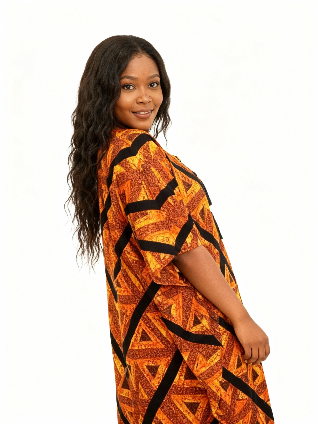 AFRICAN WAX PRINTS ANKARA BOUBOU GOWN STYLE MAXI KAFTAN