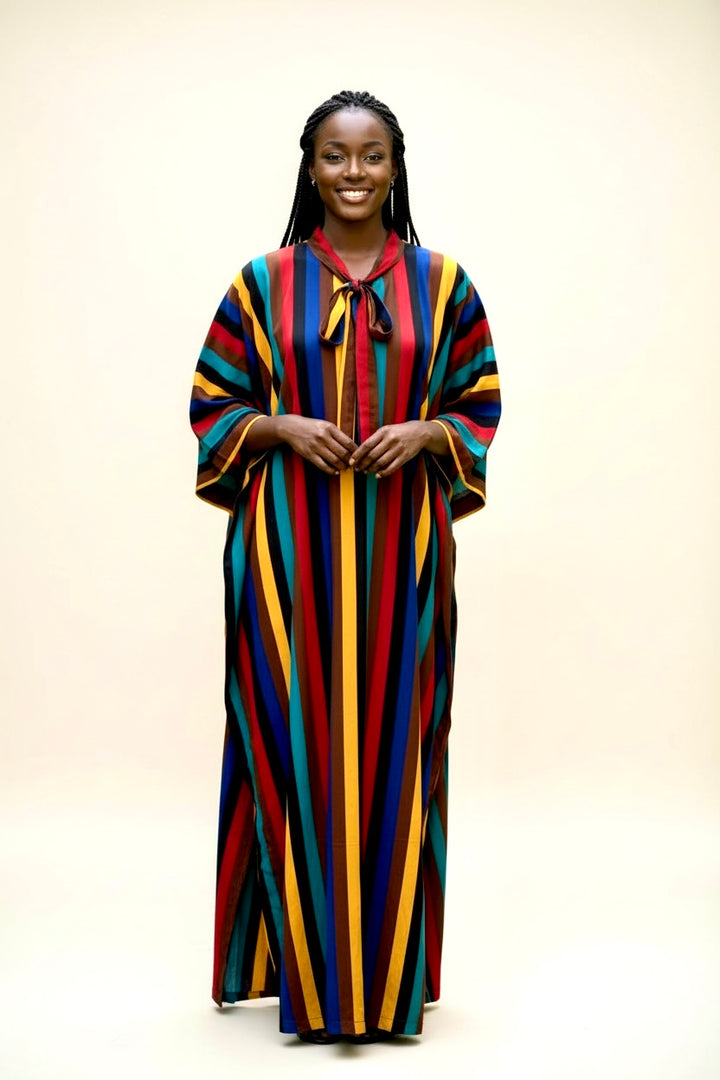 FLOWERED MATERIA KAFTAN FOR WOMEN