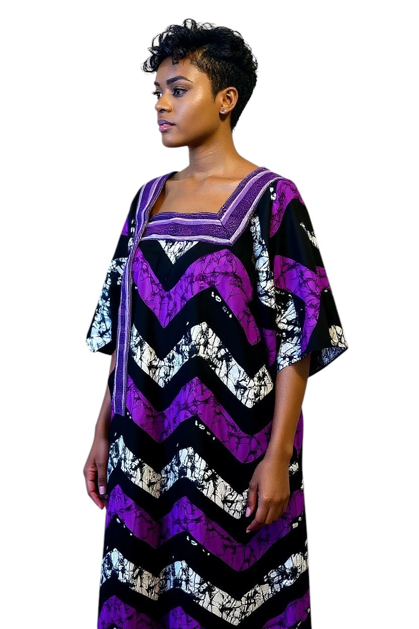 AFRICAN WAX PRINTS ANKARA BOUBOU GOWN STYLE MAXI KAFTAN
