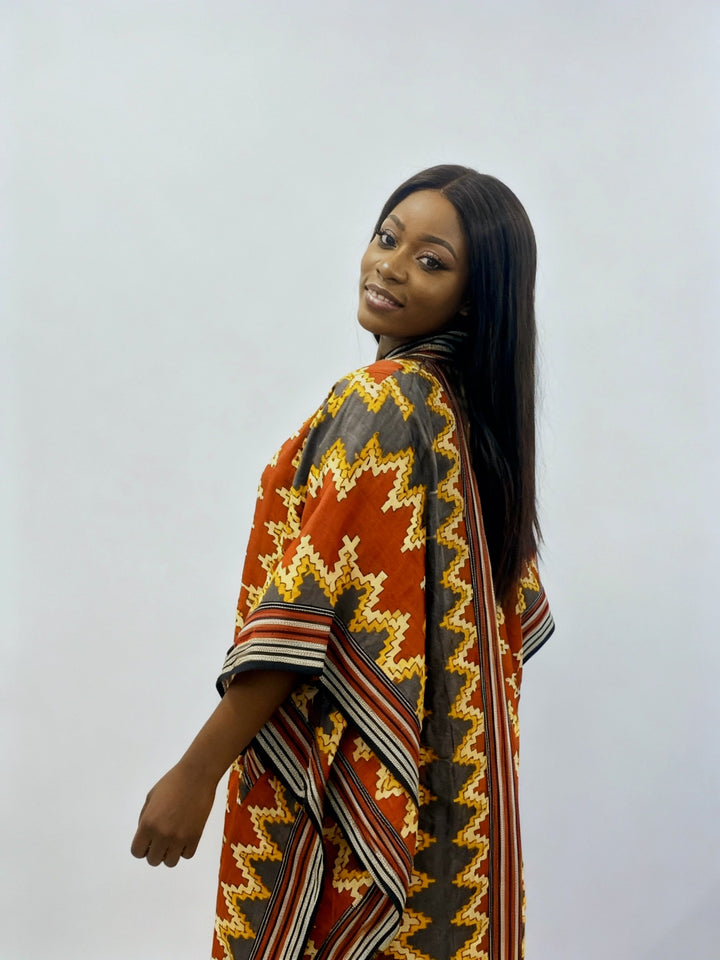 COMBINATION OF ASOOKE AND ANKARA BUBU TOP STYLE