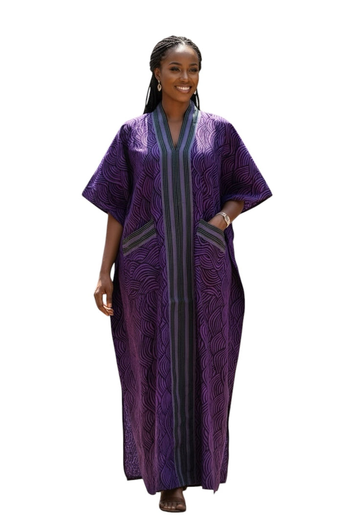 AFRICAN WAX PRINTS ANKARA BOUBOU COMBINED WITH ASO OKE