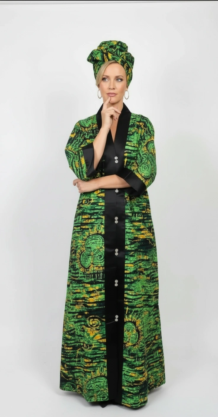 African Traditional Ankara Print African clothing Real Wax Cotton Dress