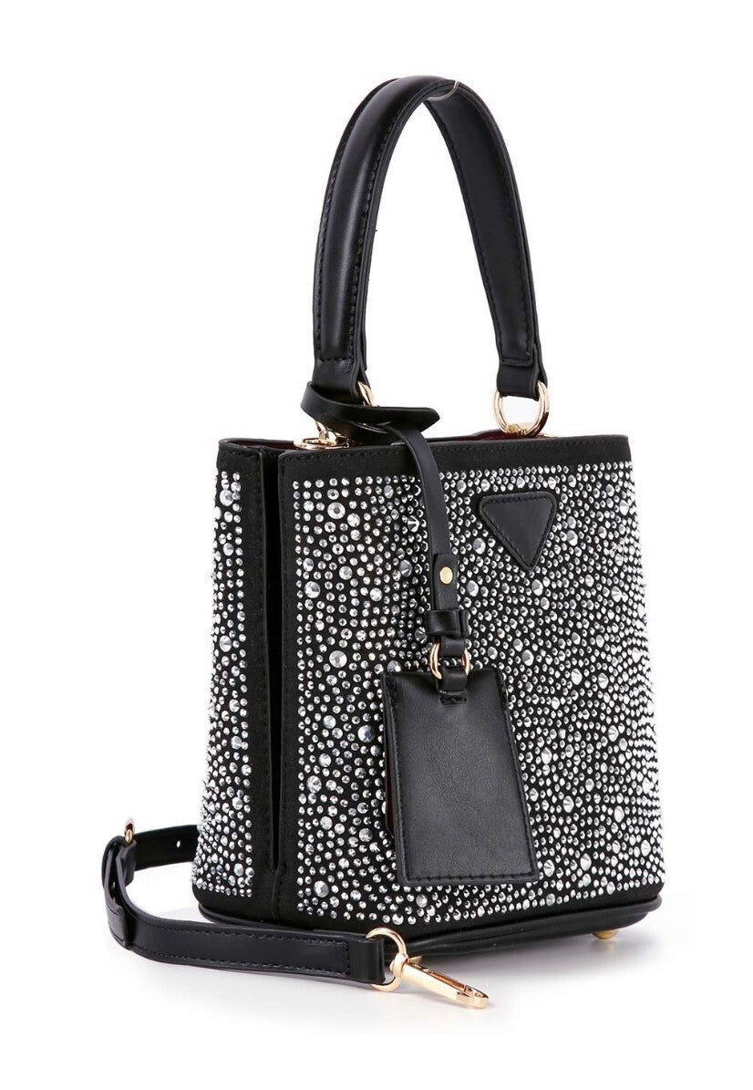 Petite Rhinestone Sparkler Bucket Bag