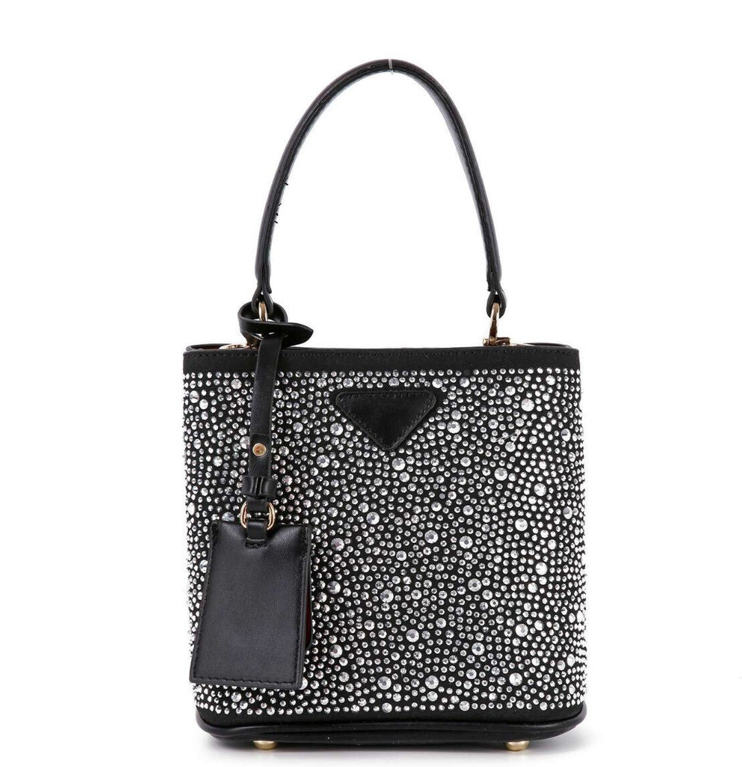 Petite Rhinestone Sparkler Bucket Bag