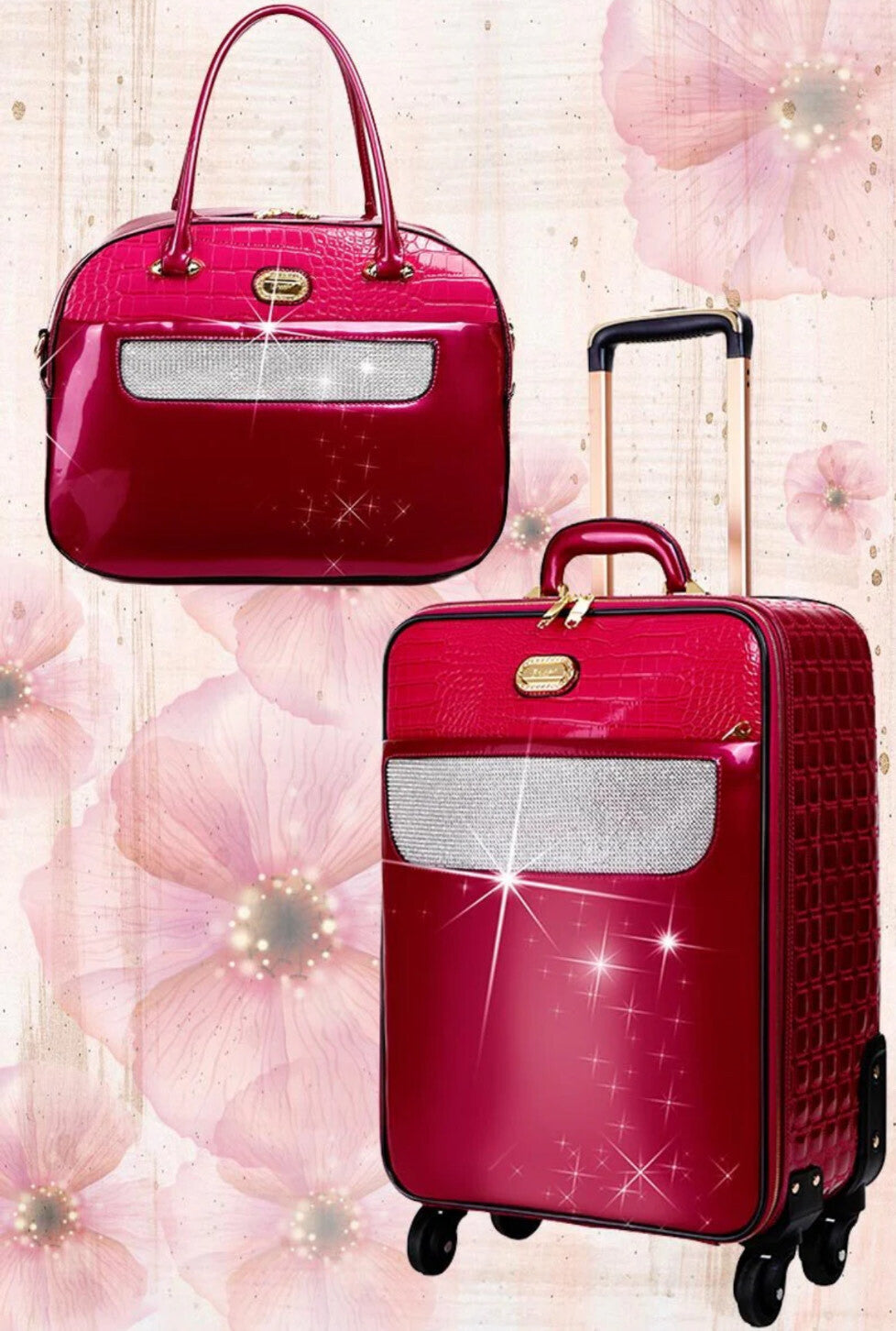 Sleek and Steady Signature 3 Pcs Vegan Luggage Set