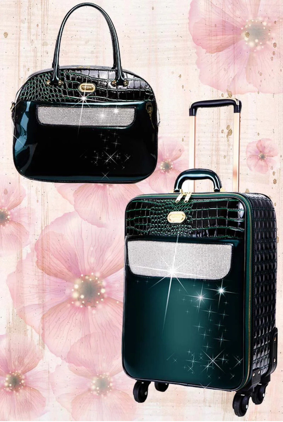 Sleek and Steady Signature 3 Pcs Vegan Luggage Set