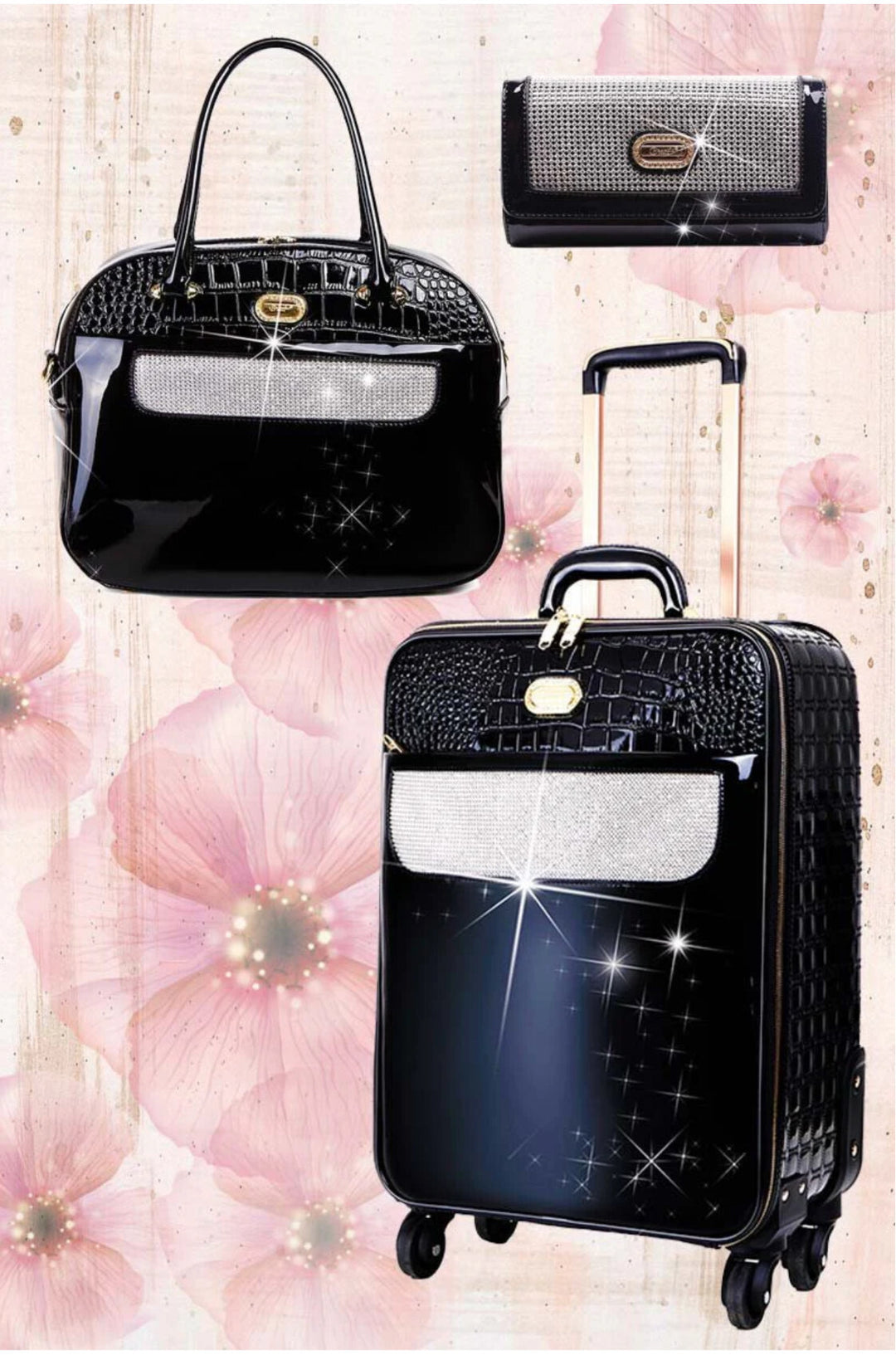 Sleek and Steady Signature 3 Pcs Vegan Luggage Set