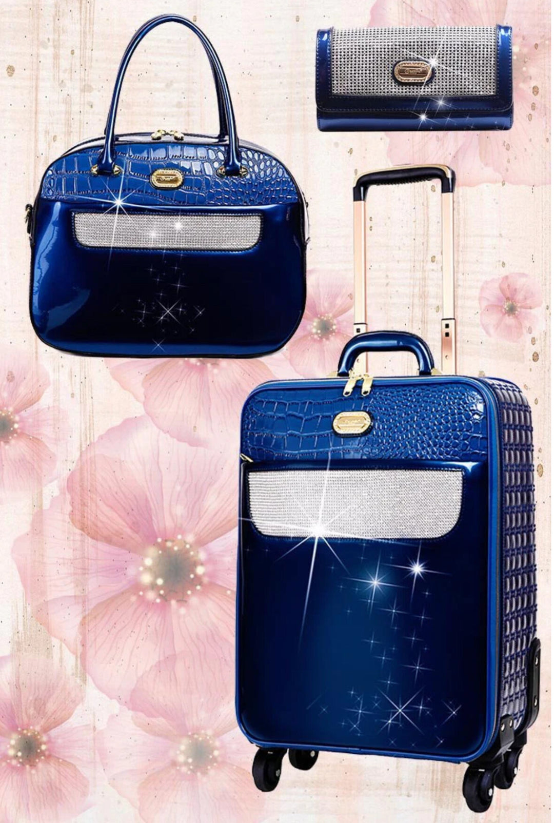 Sleek and Steady Signature 3 Pcs Vegan Luggage Set