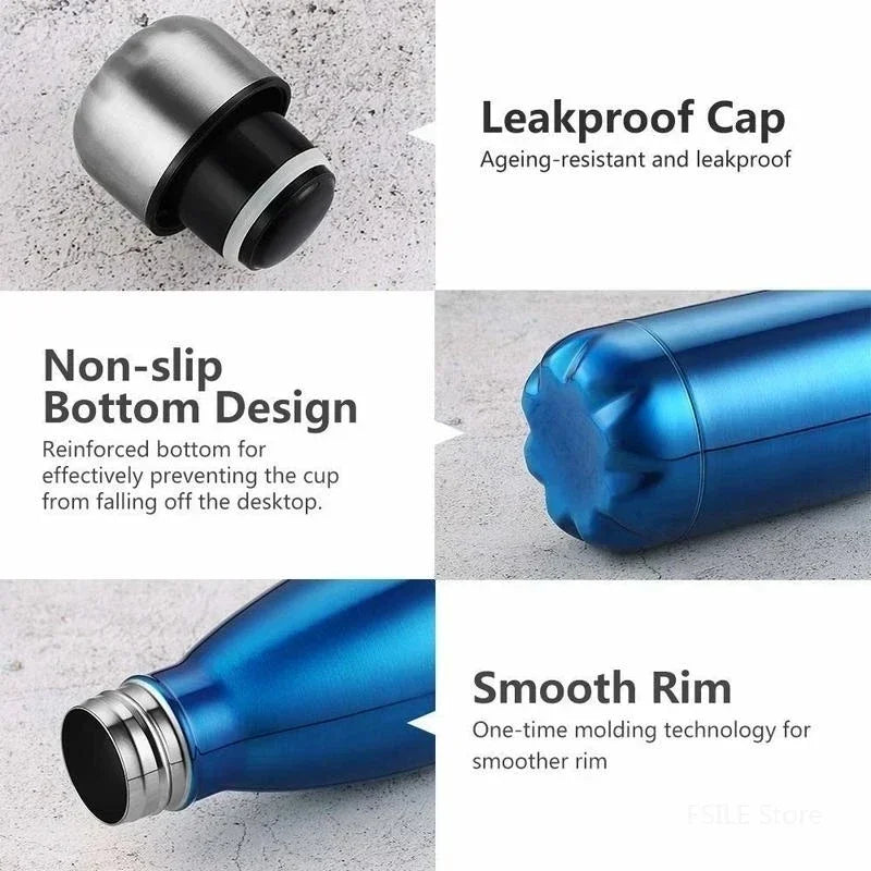 Double Wall Stainless Steel Sport Water Bottle