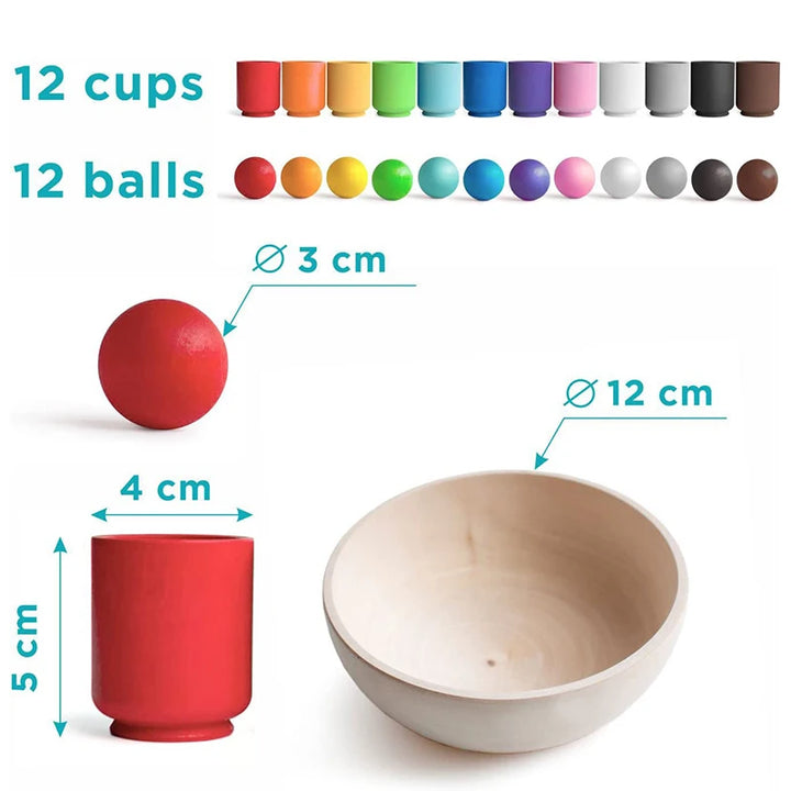 Baby Rainbow Ball and Cups Toys