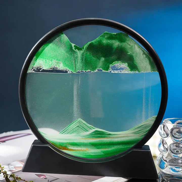 3D Mountain Circular Moving Hourglass