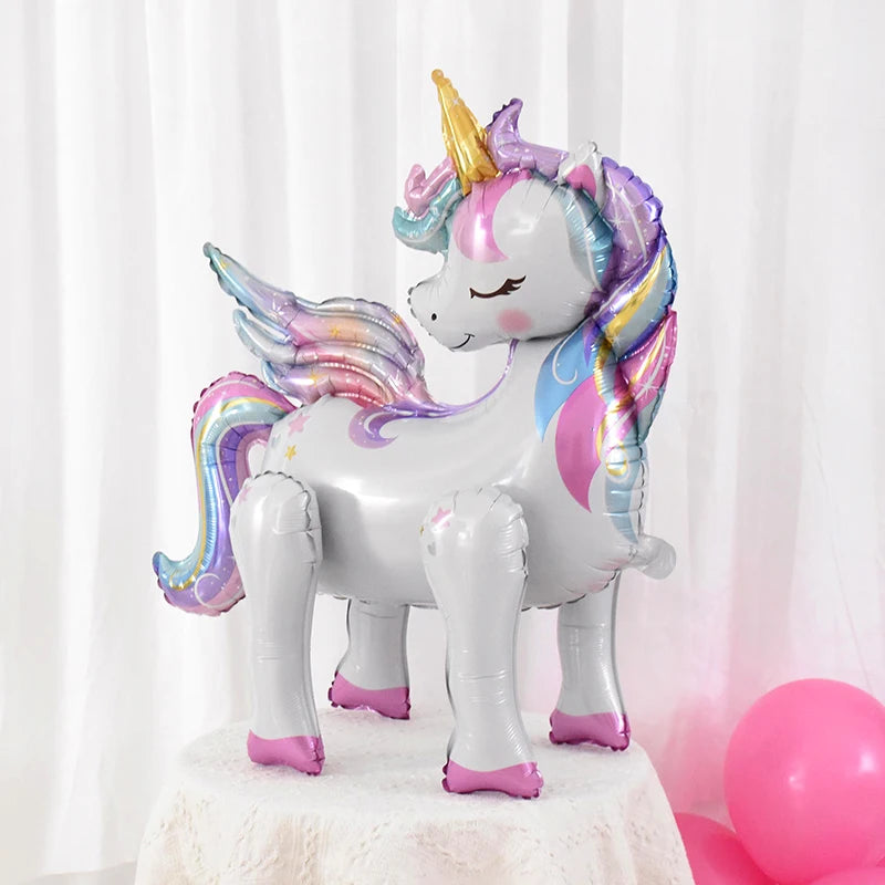 Large Standing Unicorn Foil Balloons