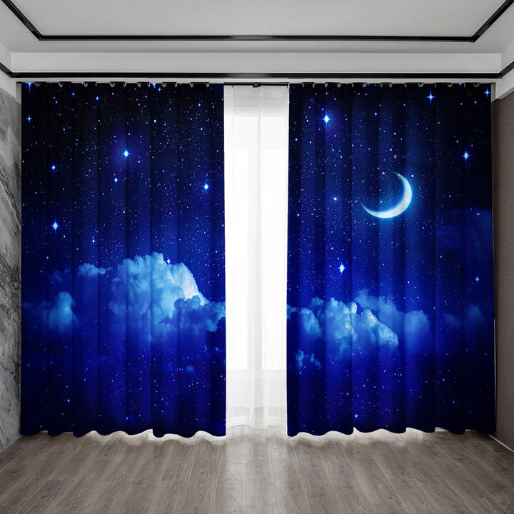 2PC Set of Printed Curtains