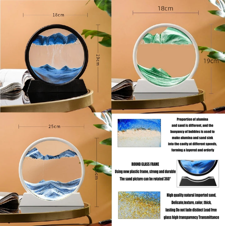 3D Mountain Circular Moving Hourglass