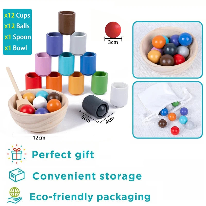 Baby Rainbow Ball and Cups Toys