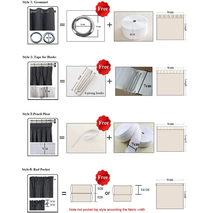 Set of Luxury Chenille Curtains