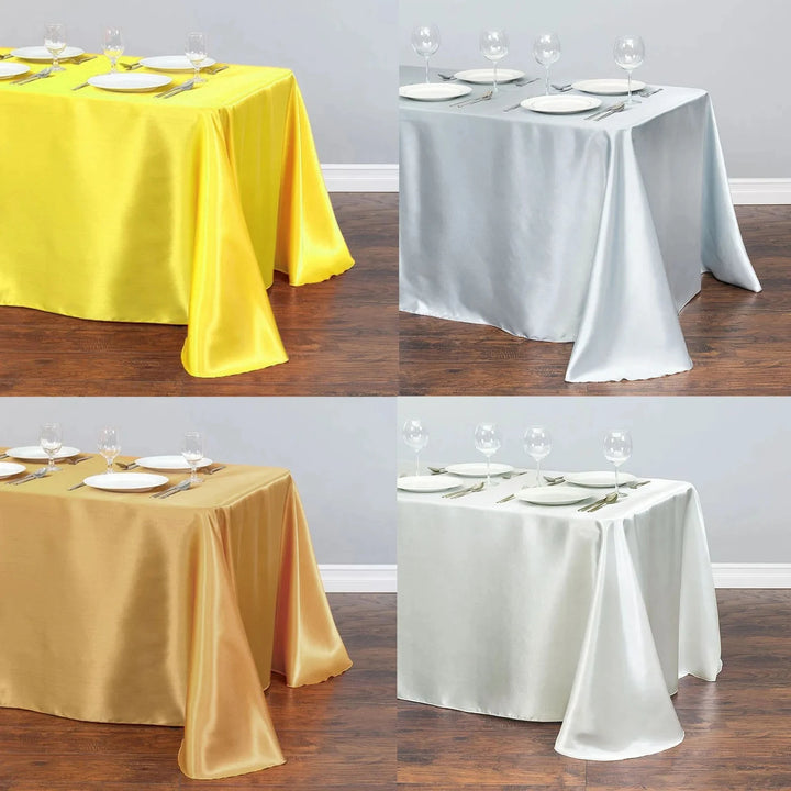 Solid Color Satin Table Cloth