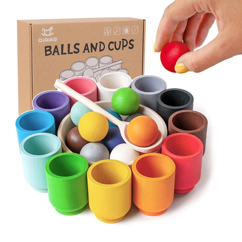 Baby Rainbow Ball and Cups Toys