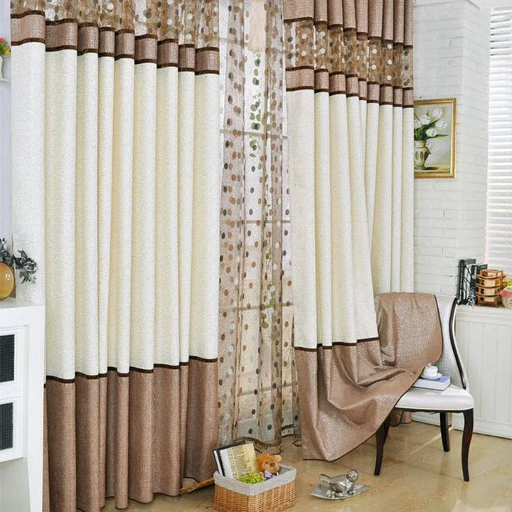 Set of Hollow Nest Embroidered Curtains