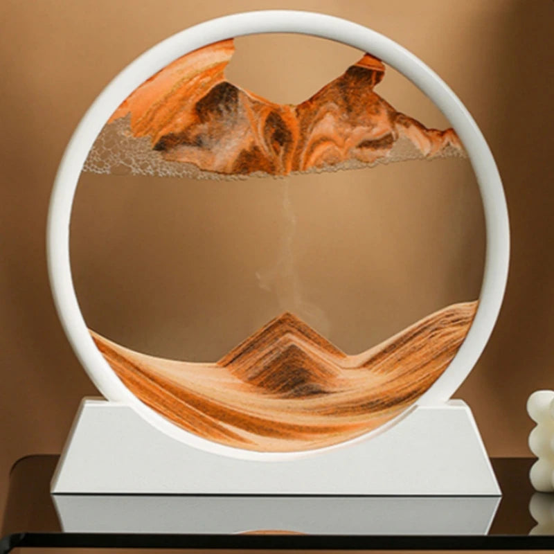 3D Mountain Circular Moving Hourglass