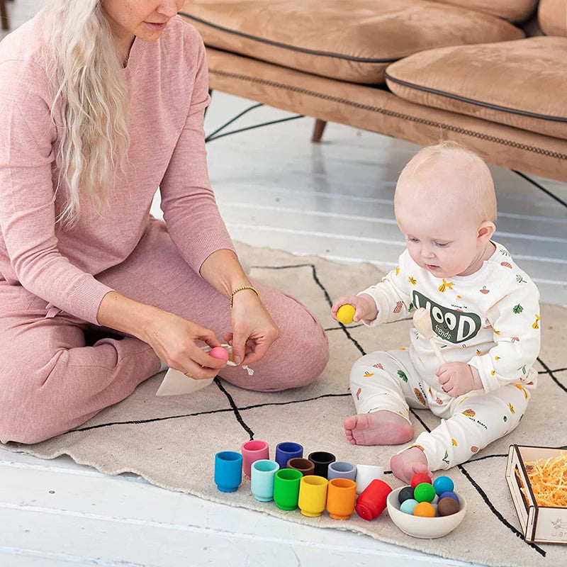 Baby Rainbow Ball and Cups Toys