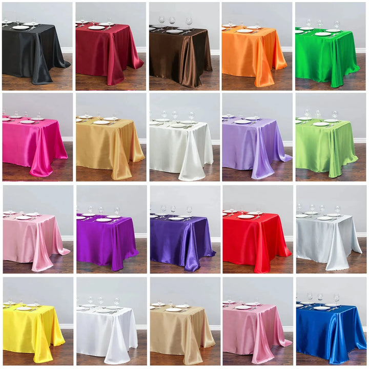 Solid Color Satin Table Cloth