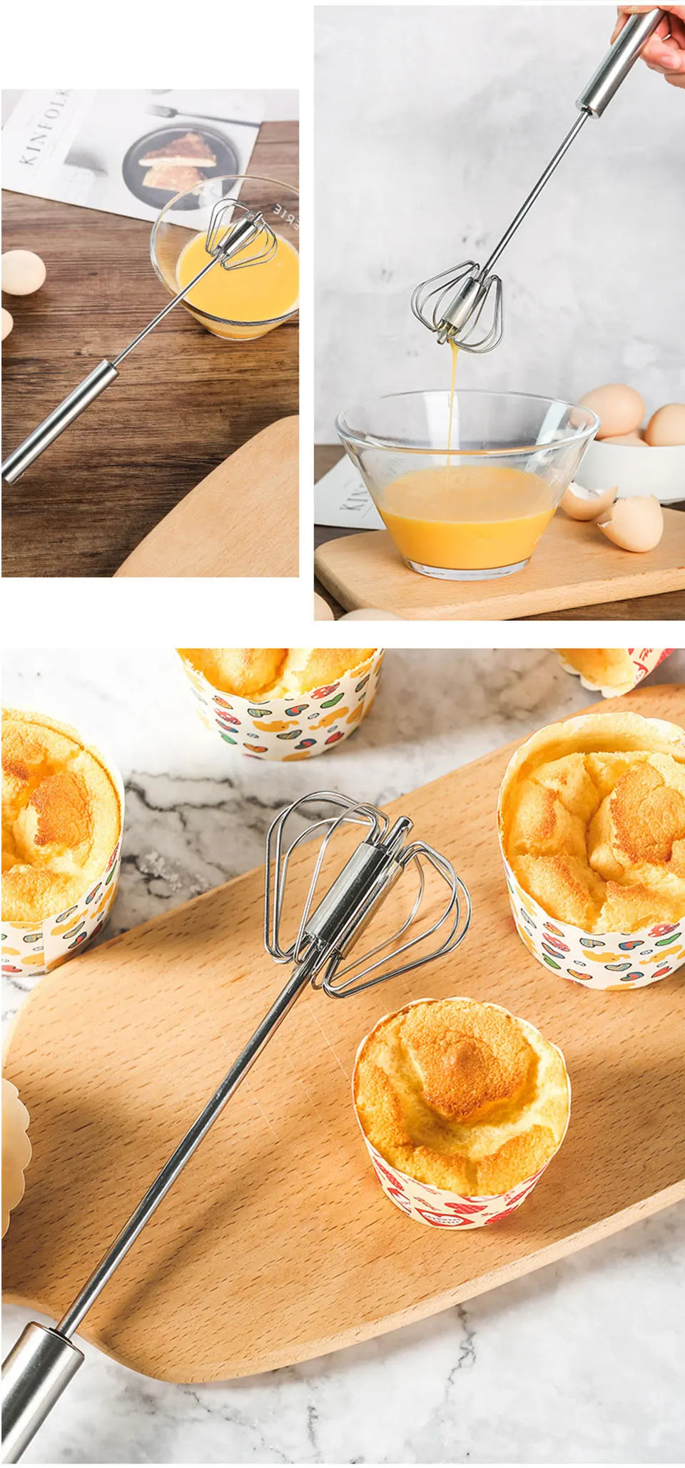 Self Rotating Egg Beater