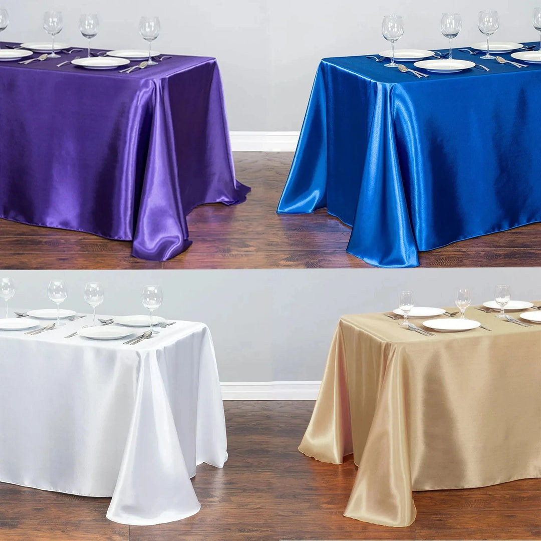 Solid Color Satin Table Cloth