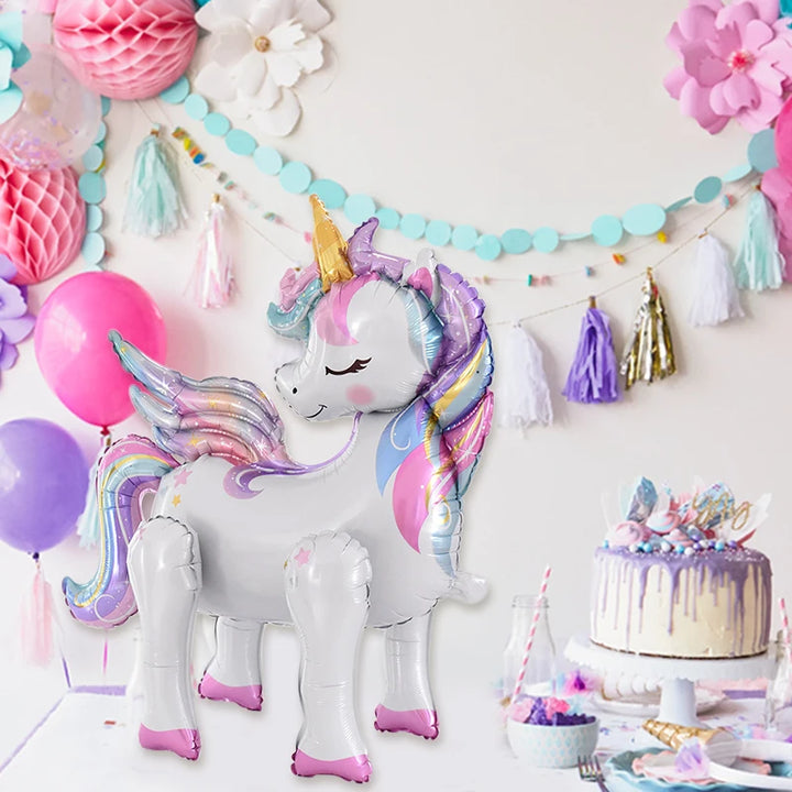 Large Standing Unicorn Foil Balloons