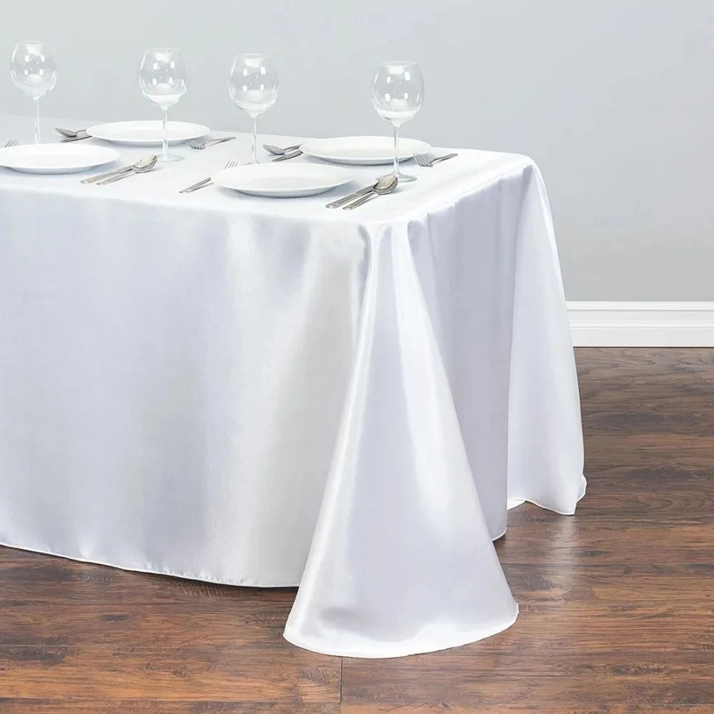 Solid Color Satin Table Cloth