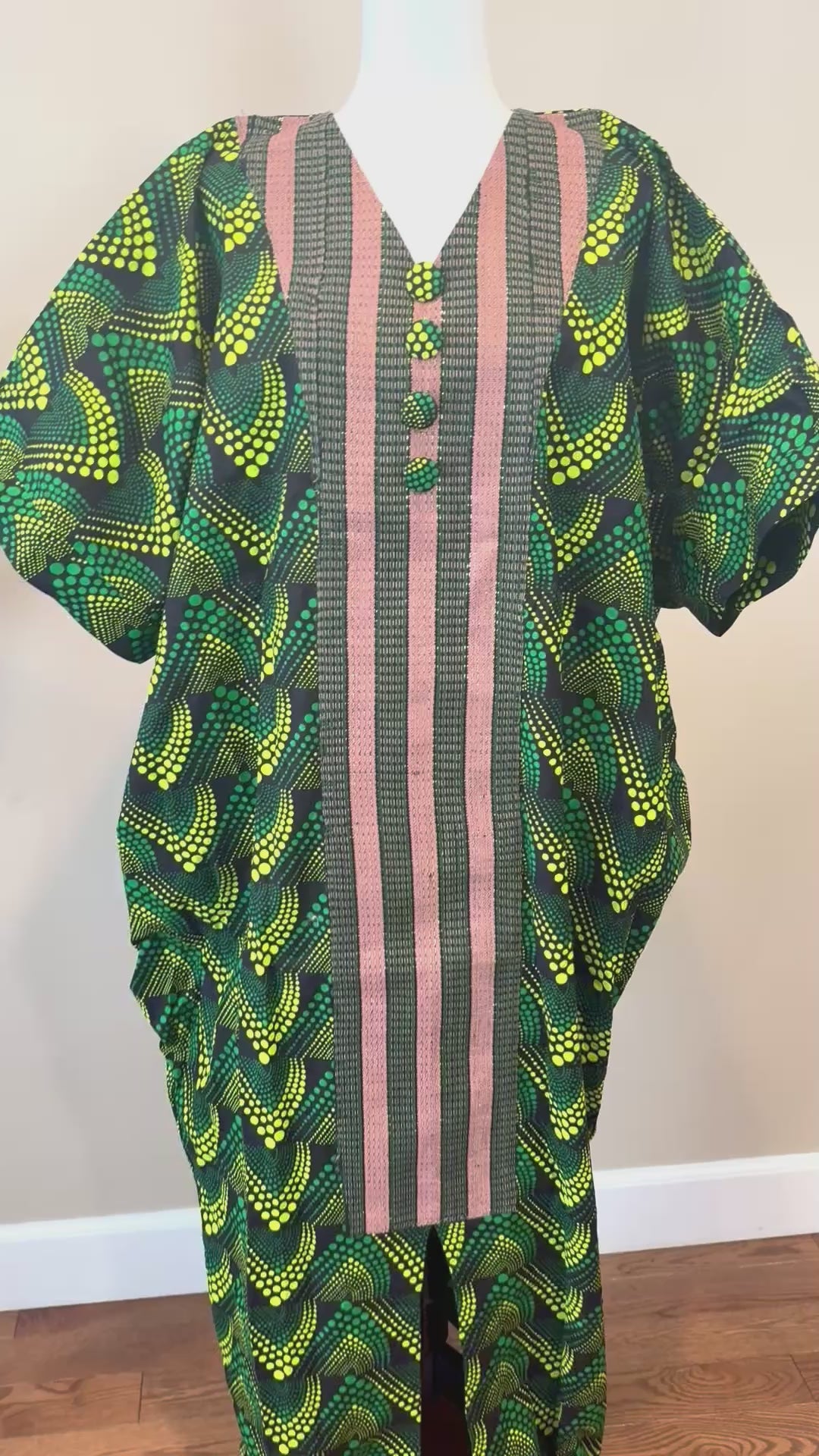 AFRICAN WAX PRINTS ANKARA BOUBOU GOWN STYLE MAXI KAFTAN